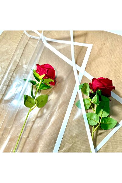 weloveis 5Sayfa-Beyaz Çerçeveli Şeffaf Çiçek Buket Kağıdı&Paketleme Mazemesi&Hediye paketi Lüks Mazeme