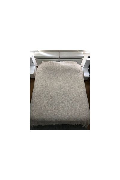 Koza Mix towel Husă din bumbac multifuncțional Husă de pat din piqué Canapea extensibilă Zebra Bej 240x220cm