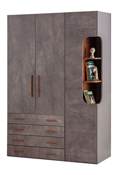 benim odam Ares 3 Kapılı Geniş Çekmeceli Kitaplıklı Dolap Genç / Çocuk Odası ...