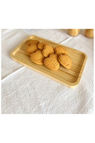 stilsenin34 2 Pieces Bamboo Rectangular Placemat Presentation Serving Plates 25X14 cm