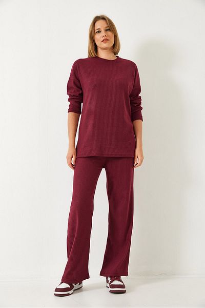 Bianco Lucci Damen-Basic-Oberteil-Set mit Rundhalsausschnitt 0036 60251871