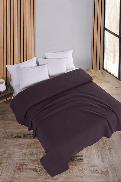 Evim Cotton Honeycomb Wine Multi-Purpose Bedspread Single - 160X230 cm