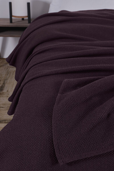 Evim Cotton Honeycomb Wine Multi-Purpose Bedspread Single - 160X230 cm