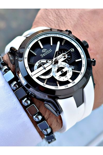Bentini Bentini Slicon Cord Men's Watch with Bracelet Gift