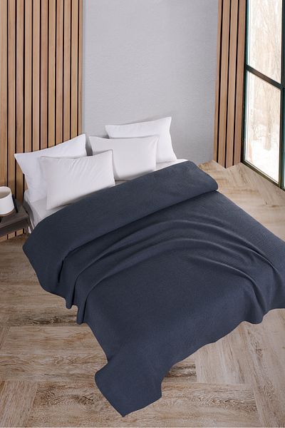 Evim Indigo Cotton Honeycomb Bedspread 160X230 cm Single