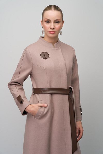 Olcay BEJ 6628 - Cupă înaltă cu amestec de lână, procesare și aplicații din piele