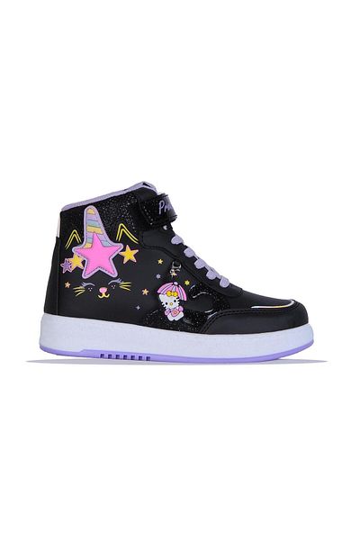 Prokids Pr-3000 Pantofi sport de iarnă pentru fete cu velcro negru-violet