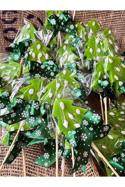 tli takı ve dizayn YENİ YILBAŞI ŞEKERİ(çamağacı 5 adet)YEŞİL FİYONKLU