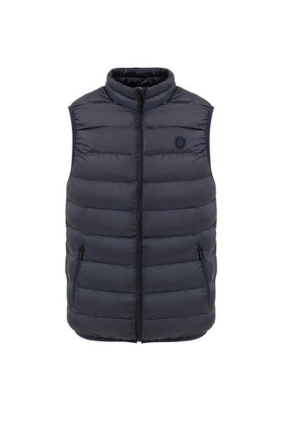 Danger Men's Standard Mold Puffer Vest Navy Blue
