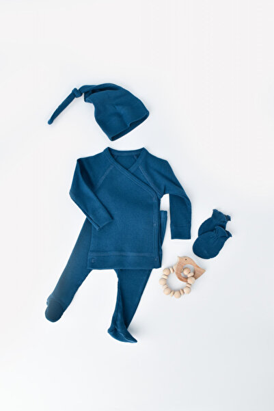 Evelise Set4piese:bluzapantalonicaciulitasimanusidinbumbacsimodal-BleumarinBa...