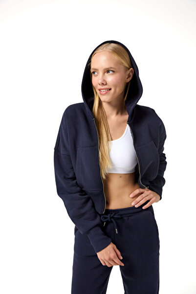 Evermade Kapüşonlu Cepli Oversize Fermuarlı Ceket