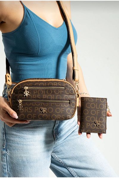 eflanmoda Polo of Colors Women's Shoulder Bag Wallet Combination