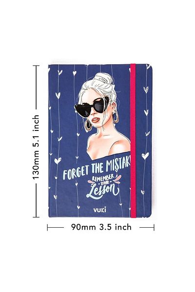 VUKİ Patterned Hard Cover Elastic Notebook A5