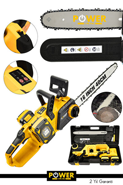 POWER BLACK 21v Şarjlı 40cmpala Otomatik Yağlamalı Dal Budama Makinesi Tester...