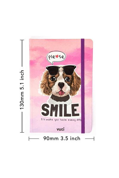 VUKİ Patterned Hard Cover Elastic Notebook A5