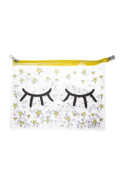 VUKİ Clear A5 File - Eyelash Glitter and Watery Zipper