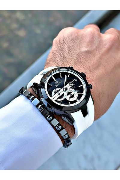 Bentini Bentini Slicon Cord Men's Watch with Bracelet Gift