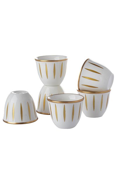 Dania Porcelain Saudi coffee cup set  6 pieces