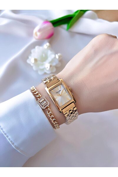 Tom Jones Çelik Kordon Kararma Renk Atma Yapmaz 3 Atm Suya Dayanıklı Kadın Ko...