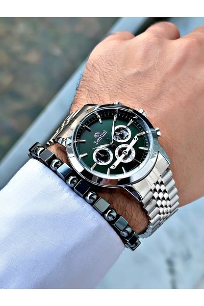 Bentini Men's Watch with Special Bombed Glass Function