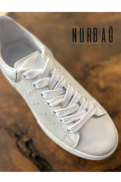 NURBAĞ DOKUMA SPORTS SHOES TIE WHITE FLAT COTTON 100 CM 1 PAIR BS84