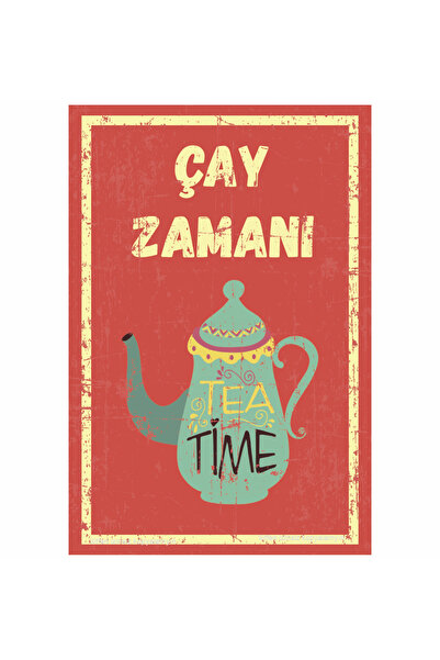 Hayat Poster tea time home decorare bucatarie cadou pictura pop art retro poster din lemn