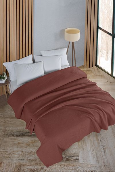 Evim Cotton Honeycomb Tile Multi-Purpose Bedspread Single - 160X230 cm