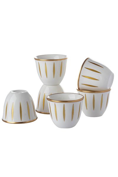 Dania Porcelain Saudi coffee cup set  6 pieces