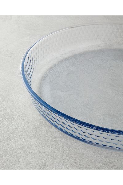 English Home Clear Bake&Serve Glass 2-Piece Round Baking Pot - 26-32 cm