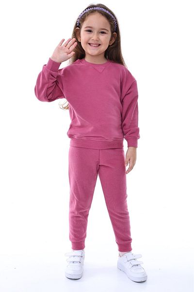 Kyex Girl's Bottom Top Cotton Tracksuit Set
