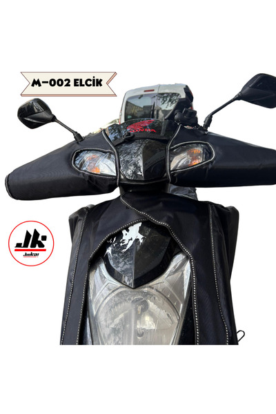 JİEKAİ M-002 SCOOTER ÜNİVERSAL ELCİK EL KORUMA REFLEKTÖRLÜ ( TOKALI )  İÇİ YÜNLÜ