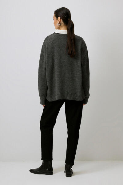 Touché Privé Едноцветен овърсайз пуловер