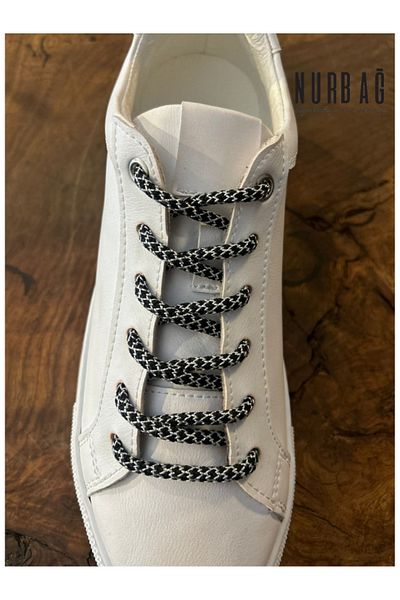 NURBAĞ DOKUMA SPORTS SHOES BLACK SILVER PASALI 100 CM 1 PAIR QS8900