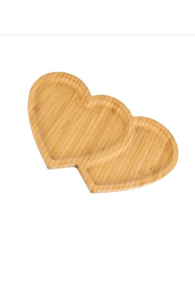 stilsenin34 25X13 cm Decorative Heart Presenter - Coffee Color, Snack Bowl and Turkish Delights