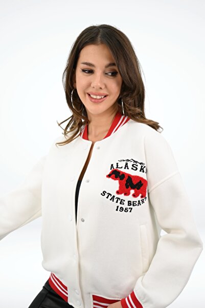 Koza Butik Жіночий коледж-жакет з вишивкою Аляска 1854-25-1