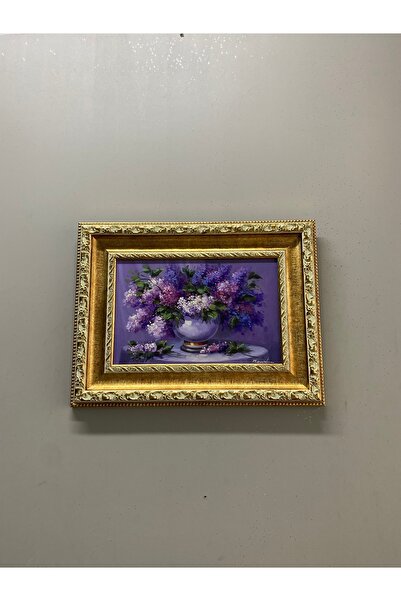 Asmin Sanat Evi MOR ÇİÇEK TABLOSU 33 X 42