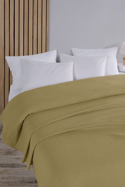 Evim Cotton Akel Antique Moss Multi-Purpose Bedspread Single - 160X230 cm
