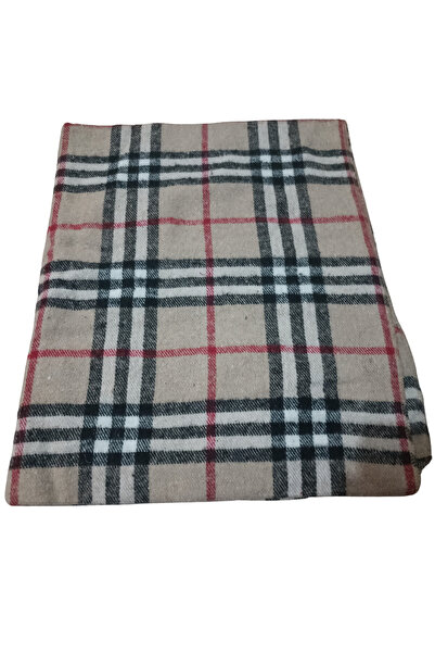 Bytoktay Plaid Lumberjack Shirt Fabric Shoulder Shawl Winter Shawl Neck Shawl Checked Scarf