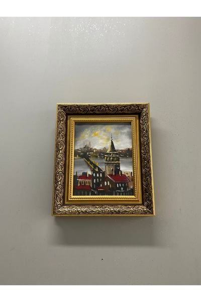 Asmin Sanat Evi GALATA KULESİ ORİJİNAL YAĞLI BOYA 30 X 35