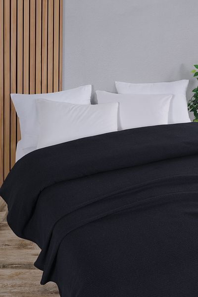 Evim Βαμβακερό Akel Navy Blue Κάλυμμα Κρεβατιού Πολλαπλών Χρήσεων Μονό - 160x230 cm