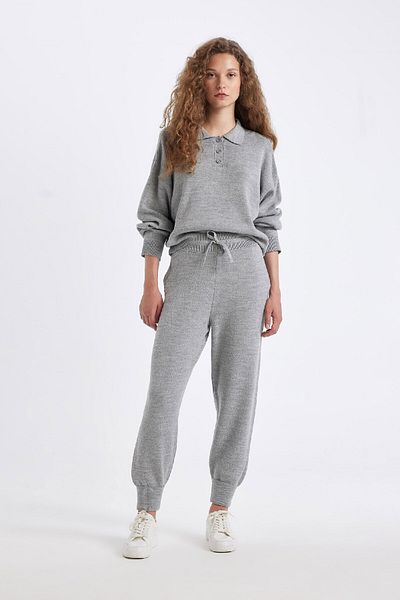 DeFacto Coool Polo Neck Plain Knitwear Sweater - Regular Fit, Buttoned C9223Ax24Wn