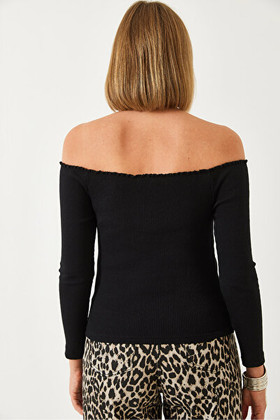 Bianco Lucci Women's Drawstring Neck Crop Knitted Blouse 60261062