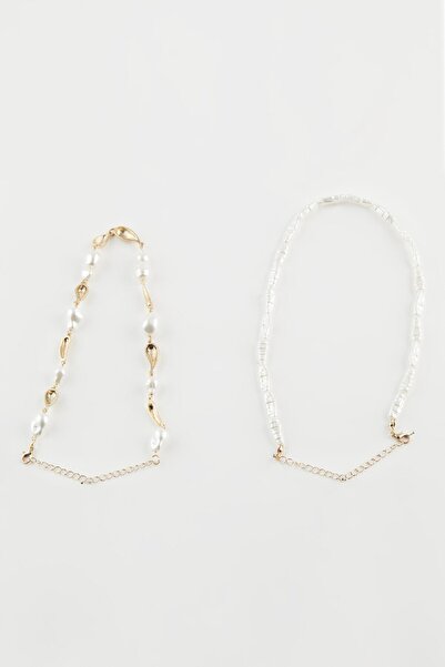 DeFacto Sada 2 zlatých dámských náramků - D6420Axns