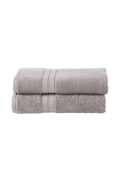 Donetella 2 - Pcs Premium Bath Towels (70x140cm) 600 GSM 100% Combed Cotton
