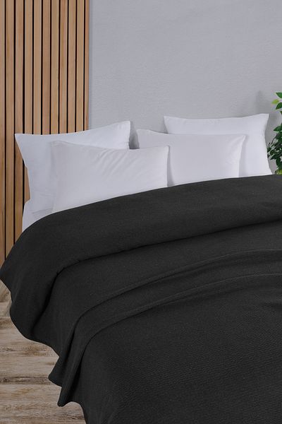 Evim Βαμβακερό κάλυμμα κρεβατιού Akel Anthracite 160x230 cm Μονό