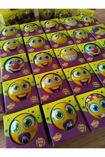 Çimoji Grass Man 60 Pieces Separate Boxed Birthday Kindergarten Event