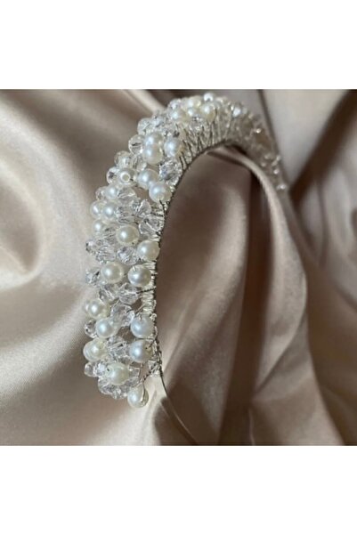 LovelymCo Design special de mireasă cu perle și cristale, coroană de mireasă