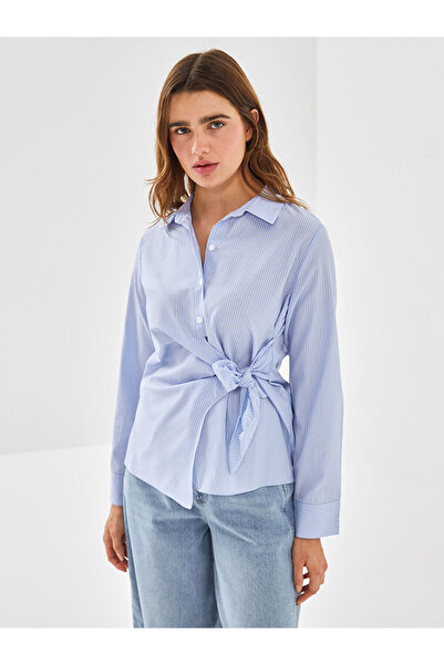 LC Waikiki Lcwk Çizgili Poplin Kadın Gömlek