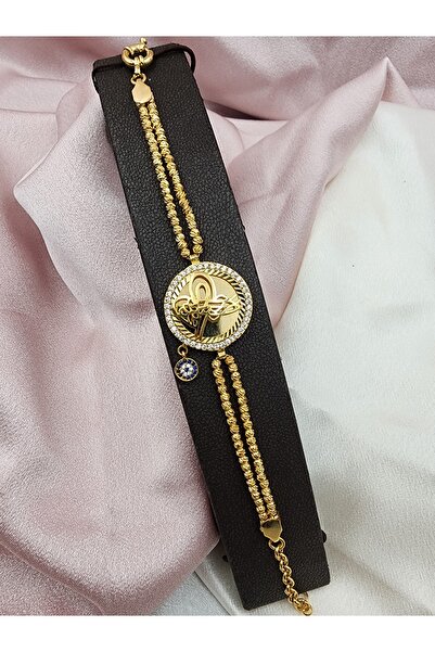 IŞILDAGOLD ÇEYREKLİ DORİKA BİLEKLİK (22 AYAR ALTIN KAPLAMA)