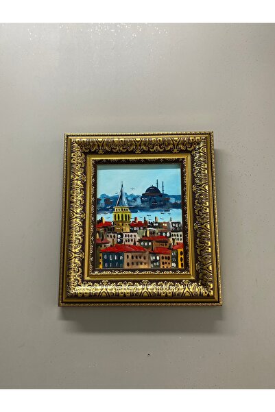 Asmin Sanat Evi GALATA KULESİ ORİJİNAL YAĞLI BOYA 30 X 35